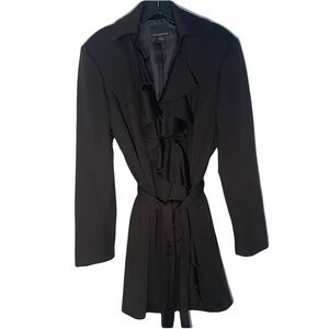 Cynthia Rowley Black Ruffle Jacket size large